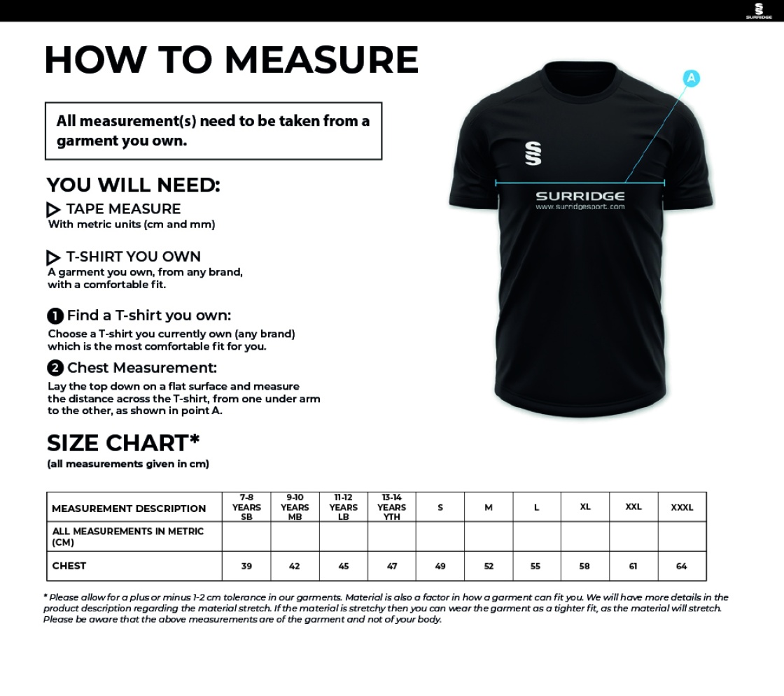 CAG Boys Playing - Long Sleeved Shirt - Size Guide